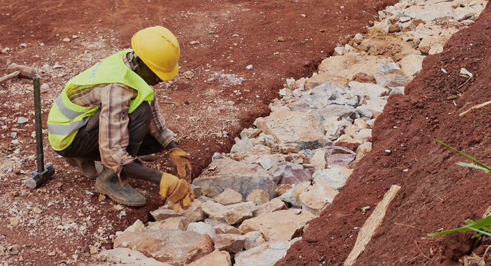 Rubble stone foundations
